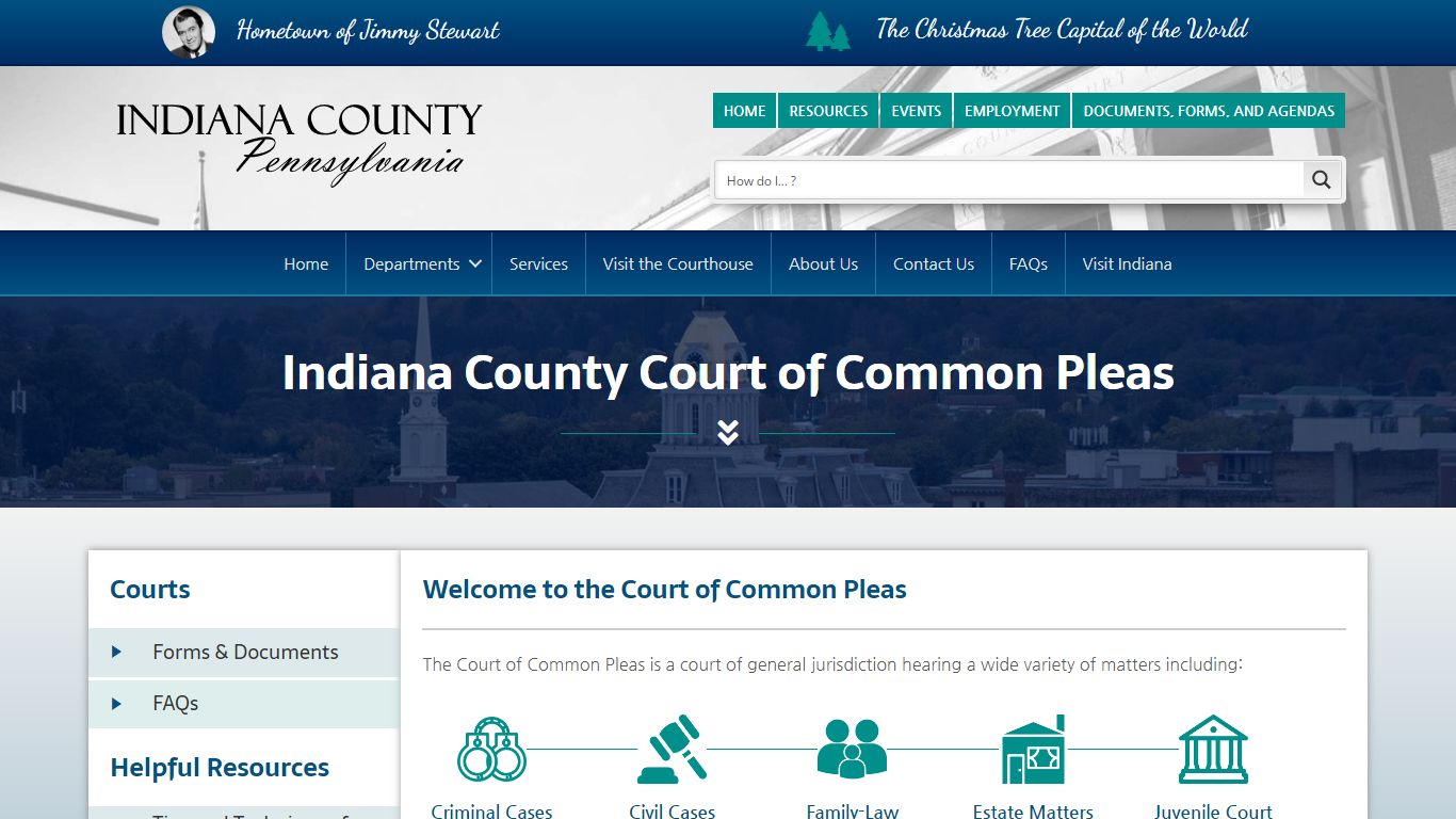 Court of Common Pleas - Indiana County Pennsylvania