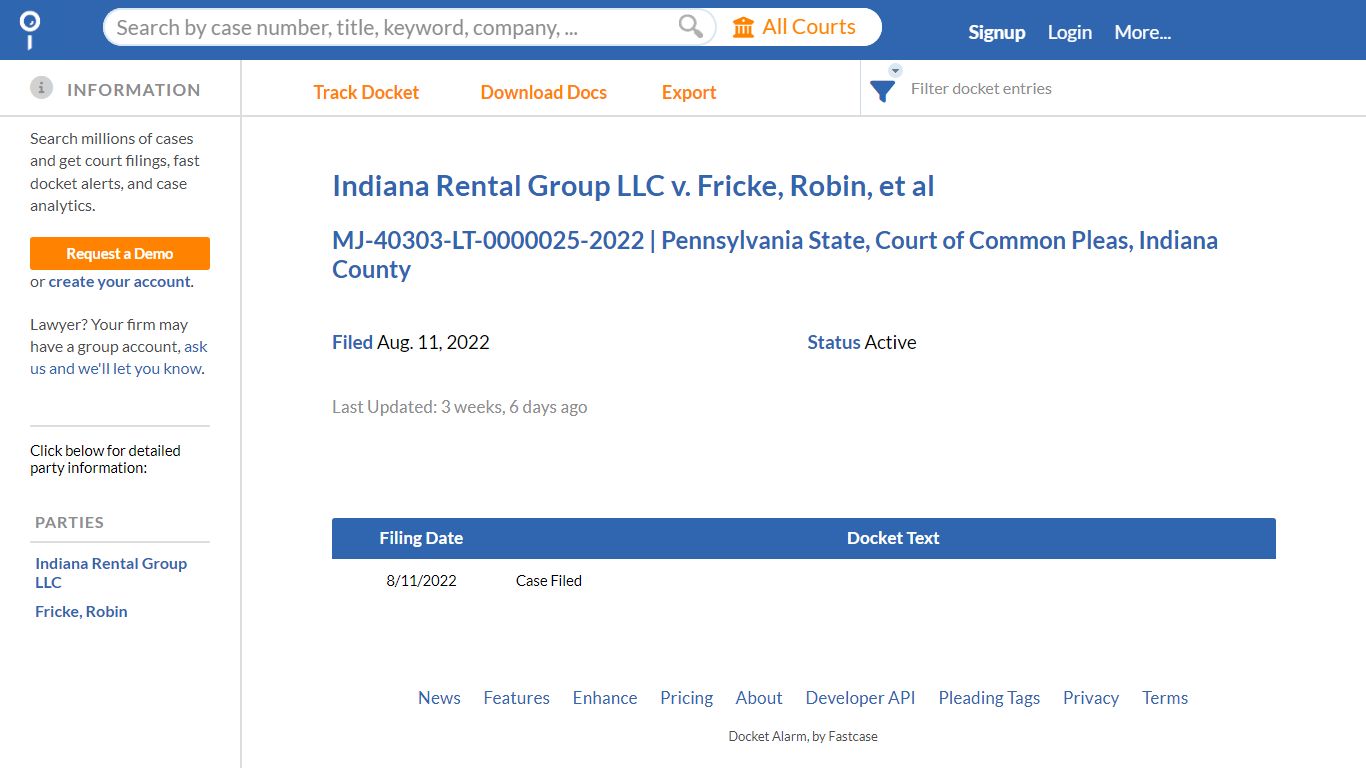 Indiana Rental Group LLC v. Fricke, Robin, et al, MJ-40303-LT-0000025 ...